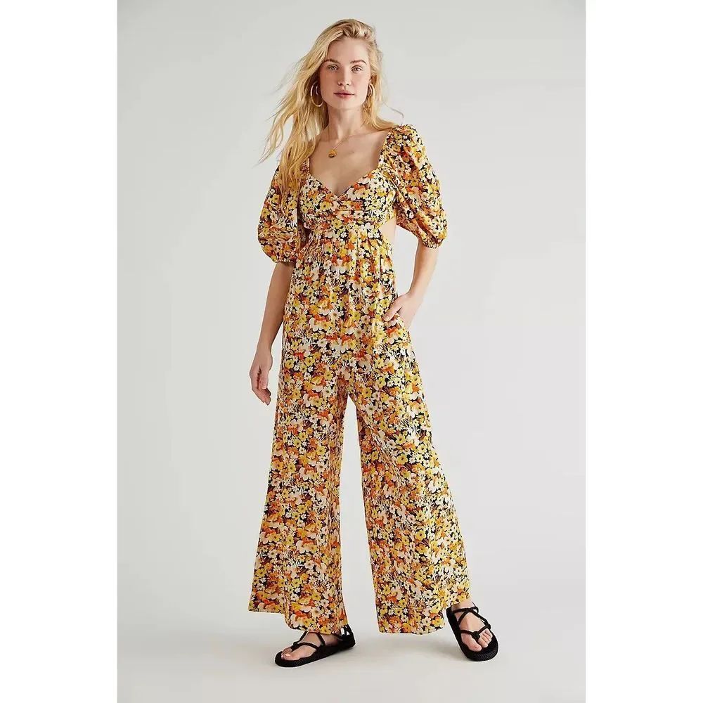 Free People Printed Amy Jumpsuit